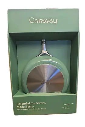 Caraway Home 850010865331 Ceramic 4.5 Quart Non-stick Saut Pan With Lid Sage