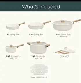 86834632 Caraway Home 6pcs Ceramic Cookware Set And Pans Non .panfas/pfoa Free