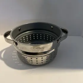 89092991 Caraway Home 3 Quart Nonstick Stainless Steel Small Steamer Silver