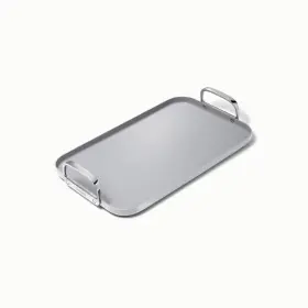 90125724 Caraway Home 11.73 Inch Nonstick Square Double Burner Crepe Pan Gray