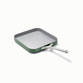 90125737 Caraway Home 11.02 Inch Nonstick Square Grill Fry Pan Sage Green