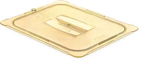 10430u13 Carlisle Foodservice Products 077838807378 Cfs Storplus High Heat Universal Handled Food Pan Lid Half Size Amber