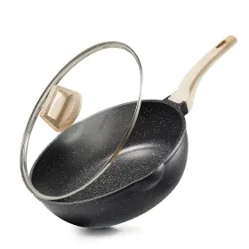 Carote 084377210033 12inch Nonstick Deep Frying Pan With Lid 5.5 Quart Jumbo Cooker Saute