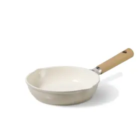 12957 Carote 8 Inch Ceramic Frying Pan Skillet Non Stick Chefs Taupe