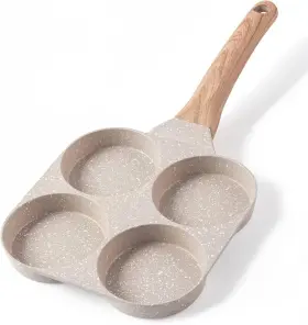 Carote 445031342362 Egg Pan Omelette 4-cup Nonstick Granite Skillet - Pancake P