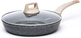Carote 783919294912 Non Stick Frying Pan Skillet 12 Inch With Lid Black