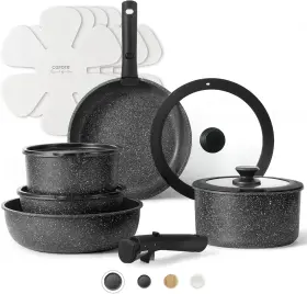 A07995 Carote 21pcs Pots And Pan Set Non Stick Nonstick Induction Cookware Detachable