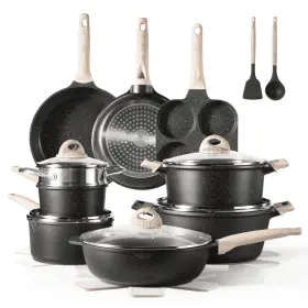 A08637 Carote Nonstick Pots And Pans Set 22 Pcs Non Stick Induction Kitchen