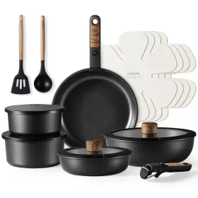A09957 Carote 17pcs Pots And Pans Set Nonstick Cookware Detachable Handle Induction K