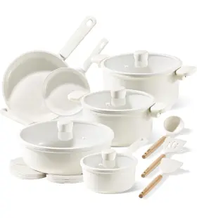 A10246 Carote 18-piece Ceramic Pot Set Non-stick Healthy Cookware