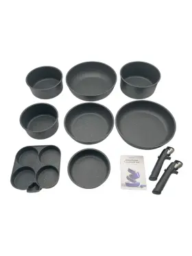 A10483 Carote 23pc Nonstick Cookware Set - Detachable Handles