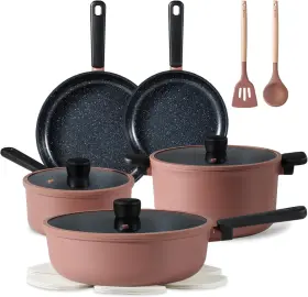 A11281 Carote Non Stick Pots And Pans Set Cookware Sets Nonstick 14 Piece Kitchen Coo