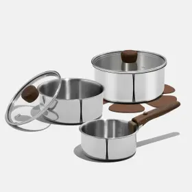 A12921 Carote Tri-ply Stainless Steel Sauce Pan With Detachable Handle 1.5 Quart