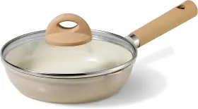 A12958 Carote 8 Inch Ceramic Frying Pan With Lid Non Stick Skillet Chefs