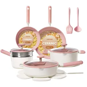 A13780 Carote 15 Piece Ceramic Cookware Set Nonstick Pots And Pans 15pcs Toxic Kitchen