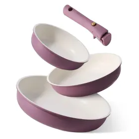 A14105 Carote Non-stick Frying Pans Set 8 10 12 Induction Compatible Dishwasher Safe