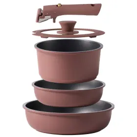 A14107 Carote 5pcs Pots And Pans Set Non Stick Cookware Detachable Handle Kitche
