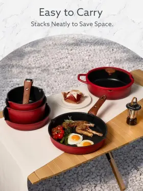 A15661 Carote 20pcs Titanium Cookware Set Pots And Pans Non Stick Kitchen Cooking