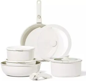 C015202023 Carote 10 Pcs Pots And Pans Set Nonstick Granite Induction Kitchen Cookware