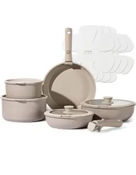 M0873 Carote Pots And Pans Set Nonstick Cookware Detachable Handle 15 Piece