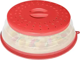Casaculina 731041393096 Collapsible Microwave Splatter Cover Vented Lid With Hook Hole Splat