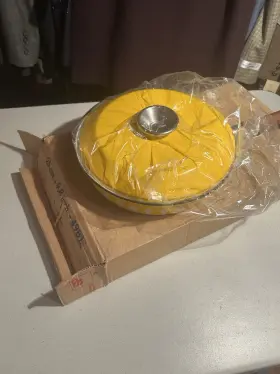 498l Cathrineholm New 9.8 Inch 25cm Yellow Lotus Saute Pan With Lid Old Stock 498l Cathrineholm New 9.8 Inch 25cm Yellow Lotus Saute Pan With Lid Old Stock
