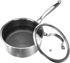 Jk0306 Cbyjk 2.5 Quart Stainless Steel Saucepan With Lid Honeycomb Non-stick Cooking Pot Eco