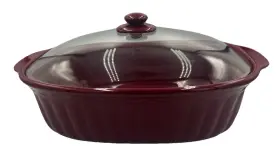 93382 Celebrating Home Stoneware Berry Family Large 5-quart Roaster With Lid Guc