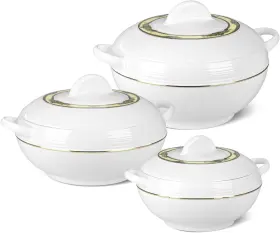 Cello 798527297149 Tabakh Ambient Insulated Casserole Hot Pot Pack Food Warmer 3 Pieces Set