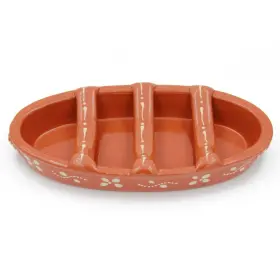 Ceramica Edgar Picas 603813080421 Traditional Portuguese Clay Terracotta Sausage Roaster N. 3 Large