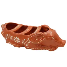 Ceramica Edgar Picas 606682991744 Traditional Portuguese Clay Terracotta Sleeping Pig Sausage Roaster Made In