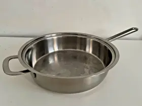 Sl34-240 Chantal 10 Inch 3 Quart Large Heavy Stainless Steel Saute Pan Double Handle Germany