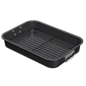Jx-wk10053 Chefmade Roasting Pan With Rack 15 Inch Deep Lasagna Fo