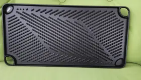 Chefmate 091757616842 Cast Aluminum Reversible 2 Burner Grill Griddle Cooking Grilling Nip