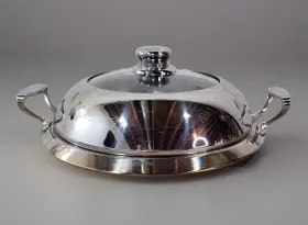 2360 Chefs Design Stainless Steel Serving Dome Pan Lid Buffet Chafing Oven Table Warm Dish Party