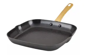 Chowsing Pet Store 573498117739 Ceramic Nonstick Square Grill Pan Dishwasher-safe Stainless Steel Handle