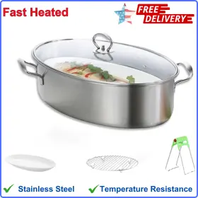 73787016 Cicixixi Stainless Steel Fish Steamer Large Pot For Steaming Boiling Soup 73787016 Cicixixi Stainless Steel Fish Steamer Large Pot For Steaming Boiling Soup