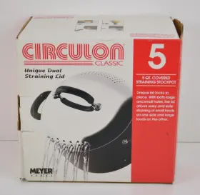 Circulon 051153800580 5 Quart Covered Straining Stockpot Stock Pot Hi-low Non-stick Brand New