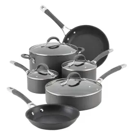 83903 Circulon Radiance 10-piece Hard-anodized Aluminum Nonstick Cookware Set In Gray