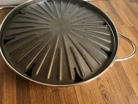H-096 Circulon Hi-low System 12 Inch Non-stick Round Stove Top Grill Indoor Cookware