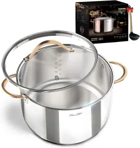 Hi04potxstock8qs01 Ciwete 8 Quart Stock Pot 3 Ply Whole Clad Stainless Steel Cooking
