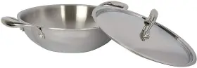 Ckitze 697333016039 Tabakh Food 3.7 Liter Induction Friendly Platinum Tri Ply 18/8 Stainless St