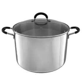 M030248 Classic Cuisine Large Stainless Steel Stock Pot With Lid Vent Hole Induction Ready 12 Quart