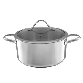 M030250 Classic Cuisine Stainless-steel Stock Pot - 6-quart Capacity Cookware With Glass Lid