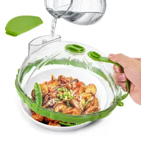 Clelifove 751314741140 Microwave Splatter Cover For Food Guard - With Water Steamer