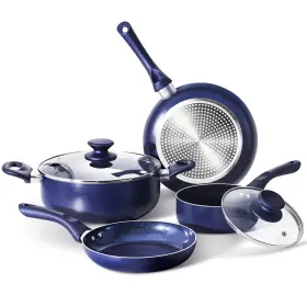 Clockitchen 726111540814 6 Pieces Pots And Pans Set Aluminum Cookware Nonstick Ceramic Coating F
