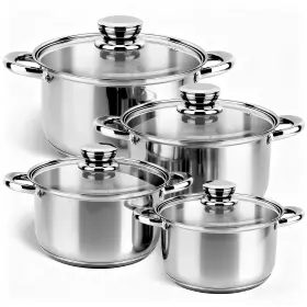 Fdgj-012 Colourcoco Stainless Steel Cookware Set - 8 Pieces Pots And Pans Nonstick Pot Pan Se