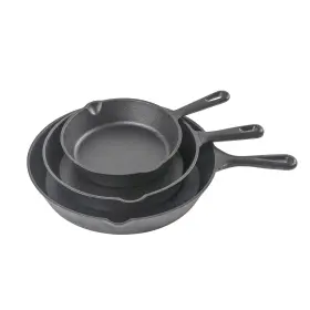 Commercial Chef 810064693304 3-piece Cast Iron Skillet Set 6 Inch 8 And 10 - P