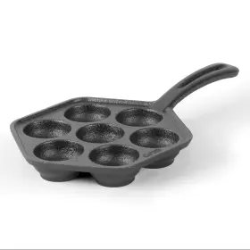 Chci4105 Commercial Chef Cast Iron Danish Aebleskiver Pan Preseasoned Cookware For Pancake