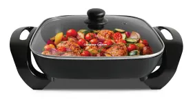Cc-es1200 Complete Cuisine 12-inch Non-stick Electric Skillet With Glass Cover 4.5 Quarts